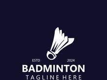 Badminton Shuttlecock logo icon design for Sport Badminton Championship club competition