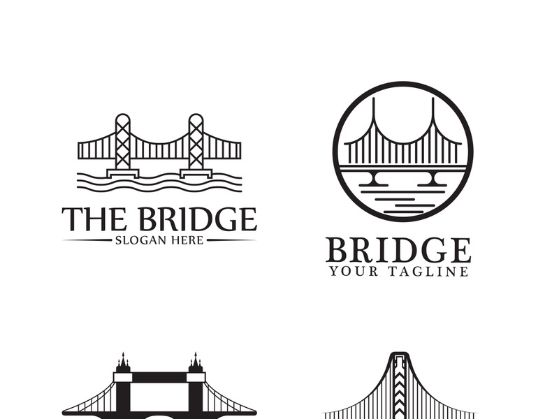 Bridge logo icon design and business symbol template