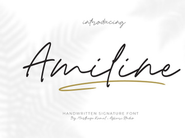 Amiline Handwritten Signature Font preview picture