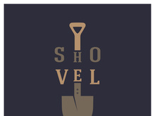 Shovel logo for agriculture, excavation,building, mining foundation. gardening vector set design with leaves