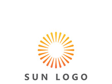 Sun logo design with a modern concept.