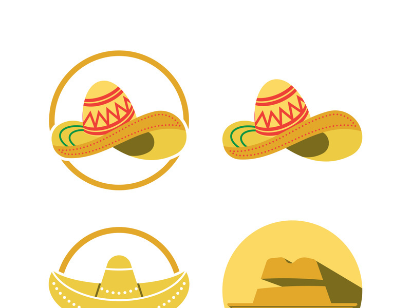 Simple hat vector design logo icon template