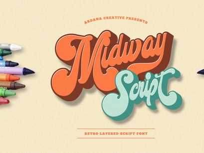Midway | Retro Script Font