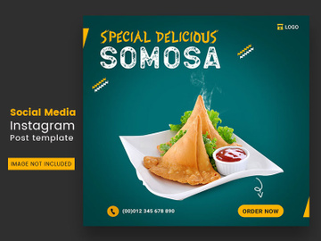 Food Social Media Instagram post template design preview picture