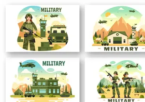 13 Military Army Force Illustration