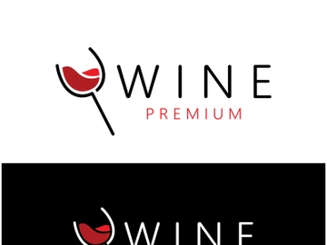 Wine logo with wine glasses and bottles.for night clubs,bars,cafe and wine shops. preview picture