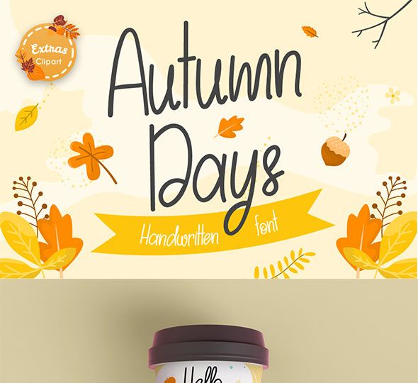 Autumn Days, a fall themed handwritten font