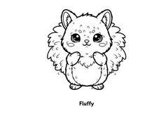 Cute fluffy hamster smiling vector illustration