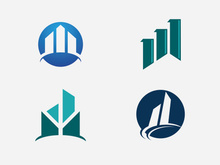 Buildings real estate logo vector