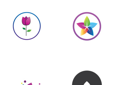 Colorful lotus flower logo design. preview picture
