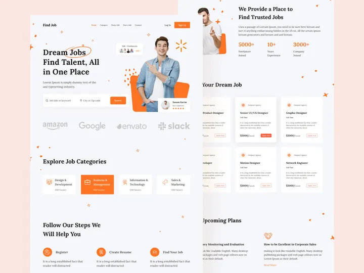 Job Finding Platform - Landing Page