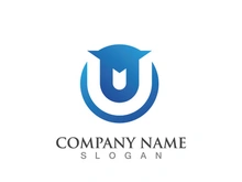 U letter logo alphabet design icon for company