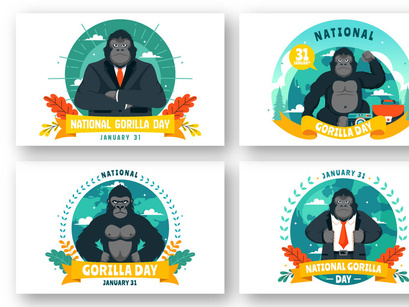 9 National Gorilla Suit Day Illustration