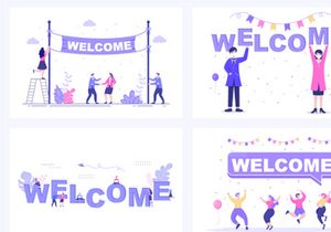 20 Welcome Vector Illustration