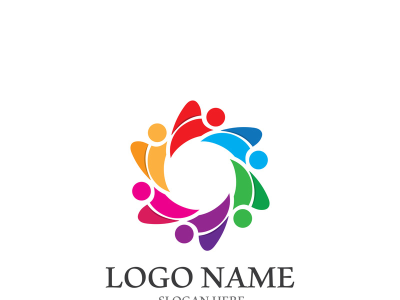 Community, network and social icon design template