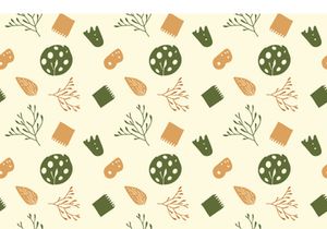 Summer Scandinavian Doodle Pattern