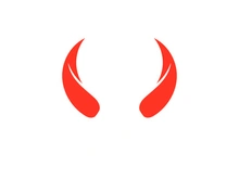 Devil horn red logo icon