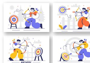 10 Archery Sport Illustration