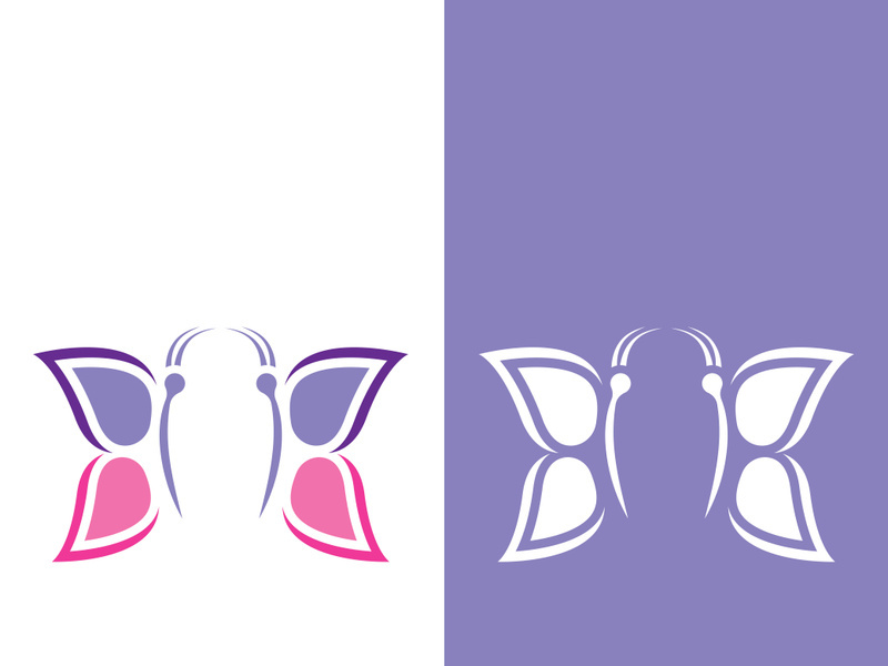 Butterfly logo icon vector design illustration