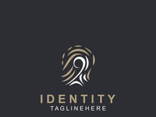 Fingerprint technology Logo Security system element symbol biometric template