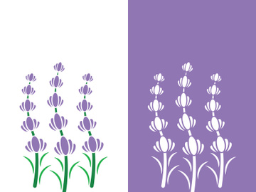 Fresh lavender flower logo vector flat design preview picture