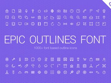 Epic Outlines Font preview picture