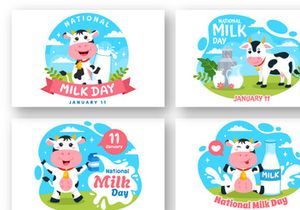 12 National Milk Day Illustration
