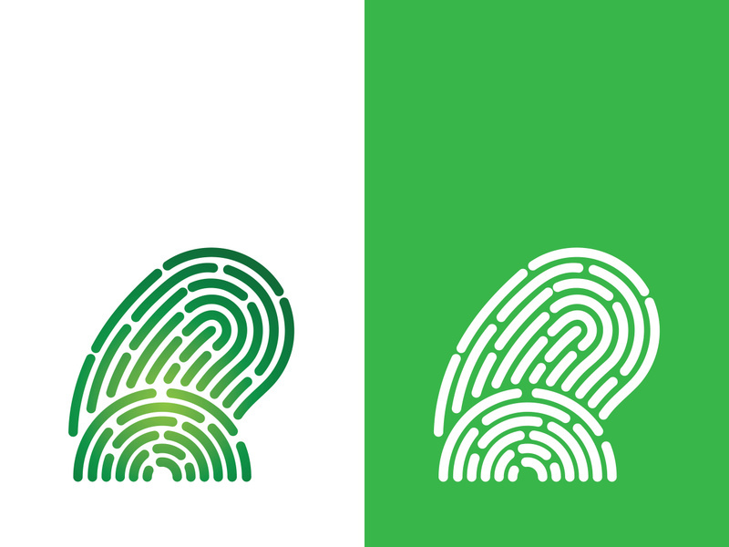 Fingerprint logo vector illustration icon template design