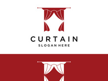 Creative luxury curtain or curtain logo for Theatre, home,hotel and apartment.