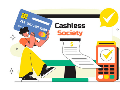 10 Cashless Society Payment Illustration
