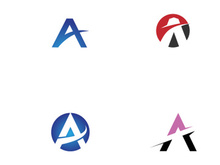 Abstract logo initial letter A element.