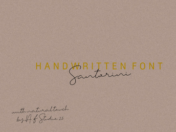 Santorini - Handwritten Font with natural touch preview picture