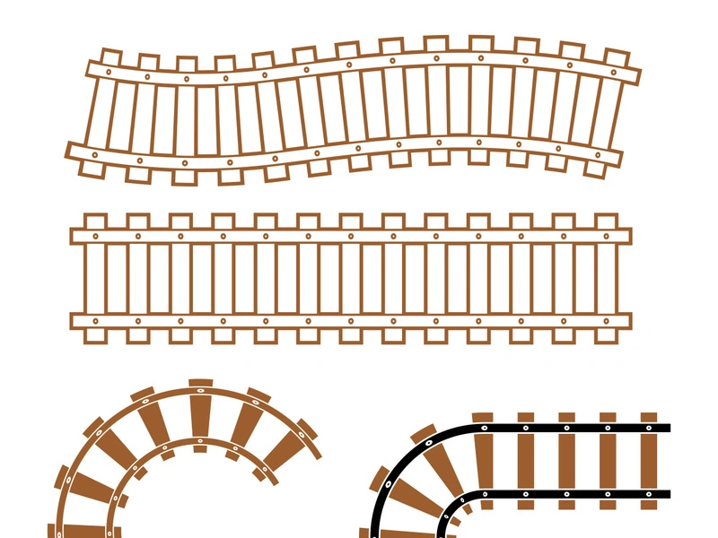Train railroad vector image