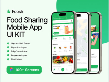 Foosh - Food Sharing Mobile App UI KIT preview picture