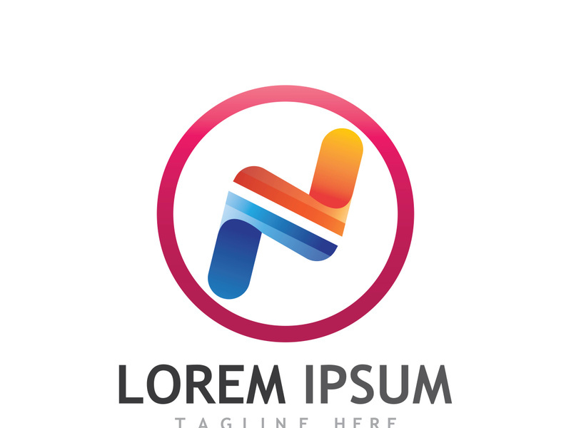 initial letter N logo with modern concept.