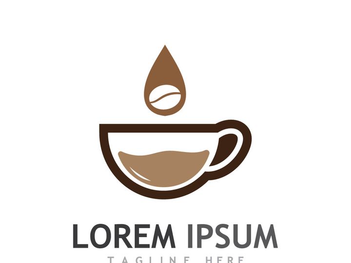 Creative coffee bean logo design.
