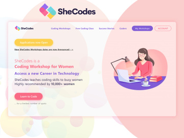 SheCodes Website Redesign preview picture