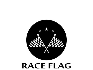 Creative and modern racing flag logo design. preview picture