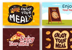 15 Enjoy Your Meal Vector Illustration