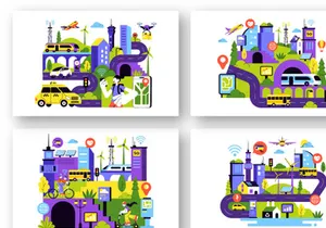 10 Smart City Infrastructure Illustration