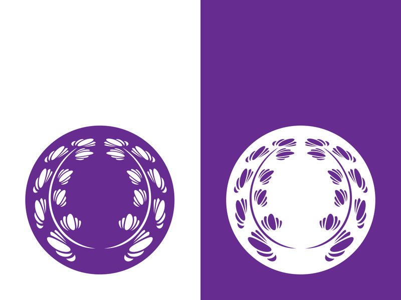 Fresh lavender flower logo vector flat design