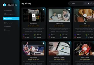 SaaS Dashboard Design - My History