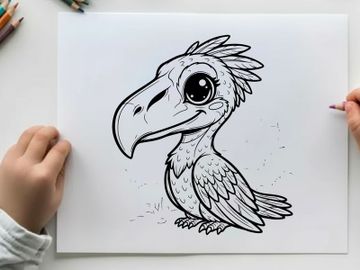 Cute sad toucan bird cartoon vector illustration flat design preview picture