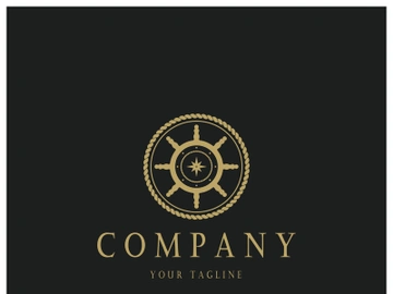 The cruise logo,ship steering logo, boat, yacht, rope, maritime, anchor. Logo for business, sailor, sailing, tourism preview picture