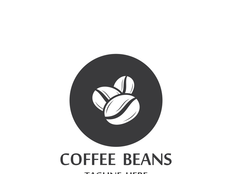 Premium coffee bean logo design.