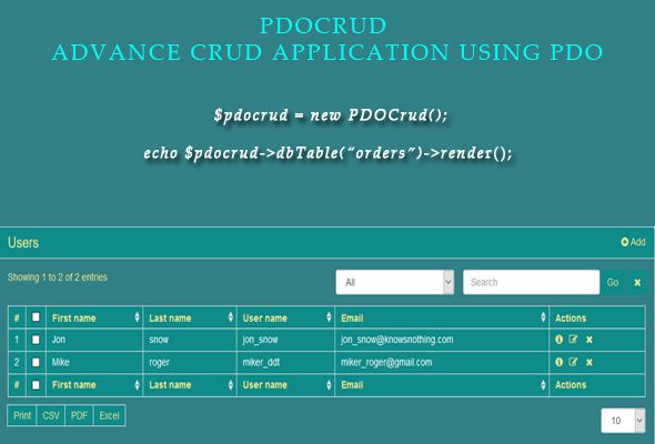 PDOCreator v1.0 – Advanced PHP CRUD application (Form Builder & Database Management)