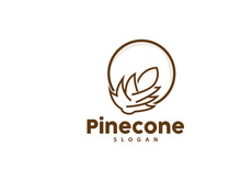 Pine Cone Logo, Elegant Luxury Pine Simple Design