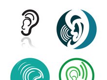 Hearing logo template vector icon design