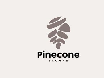 Pine Cone Logo, Elegant Luxury Pine Simple Design preview picture