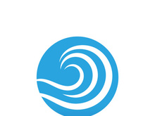 Water wave icon vector template logo